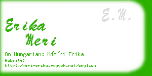 erika meri business card